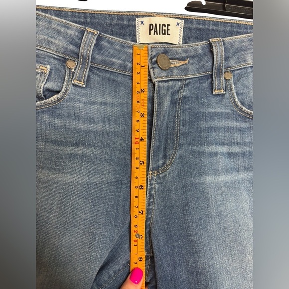 Paige Distressed Blue Kylie Crop Skinny Jeans Size 29 in Nora Destructed - Picture 12 of 14